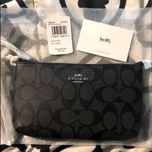 Coach large wristlet with chain